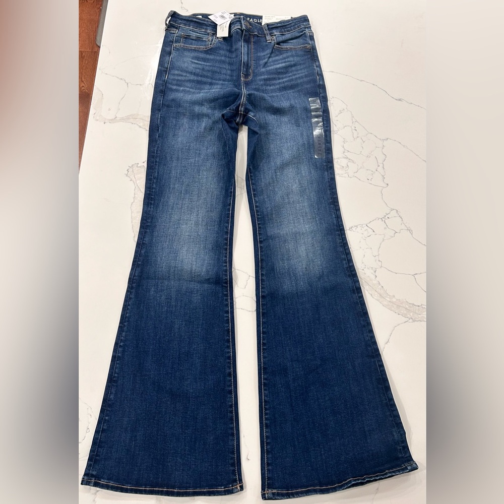 AE Next Level Super High-Waisted Flare Jean - Size 10 Long